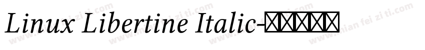 Linux Libertine Italic字体转换